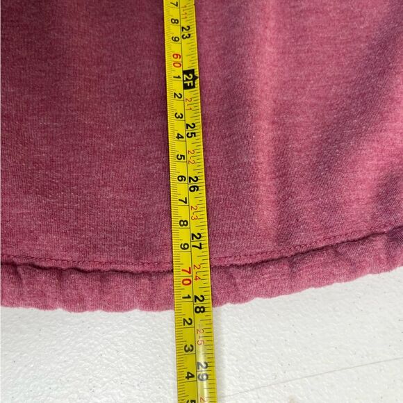 The Sweatshirt Project Hoodie Kangaroo Pocket Snap Neck Faded Red Berry Women 1X - Picture 9 of 10